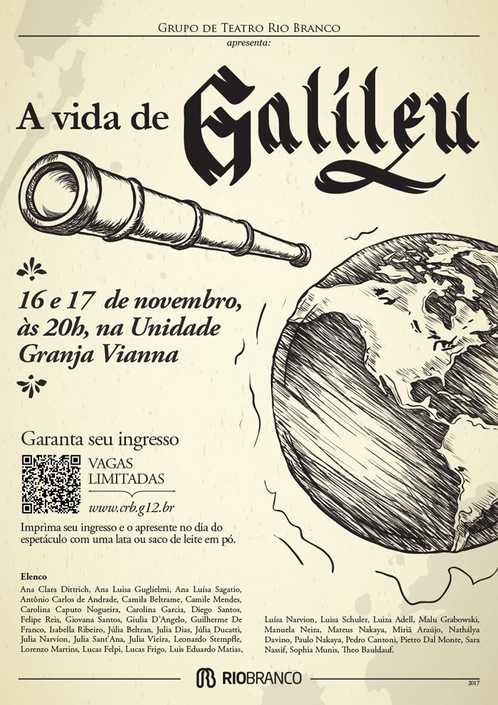 A vida de Galileu - cartaz